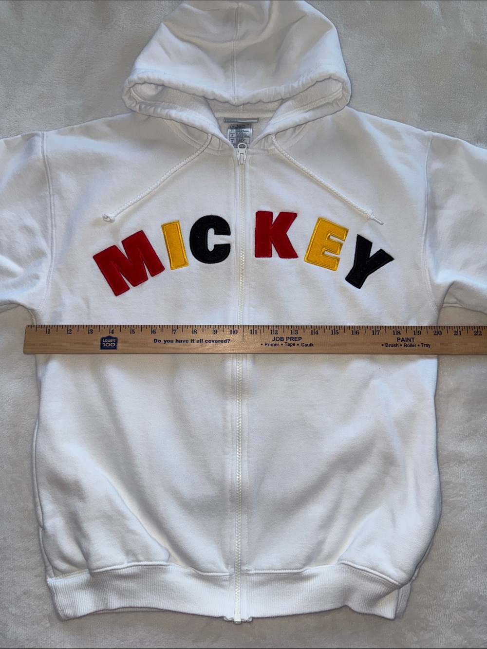 Disneyland Resort Authentic Mickey Mouse White Zip Hooded Sweatshirt - Picture 8 of 9